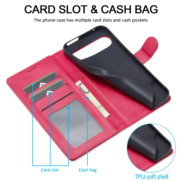 For Google Pixel 9 Pro XL LC.IMEEKE Calf Texture Flip Leather Phone Case(Red) - free shipping - PMC TechLife - Order now!