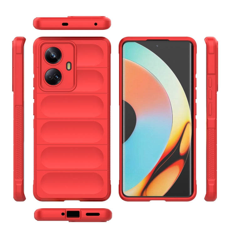 For Realme 10 Pro+ 5G Magic Shield TPU + Flannel Phone Case(Dark Blue) - Realme Cases by PMC TechLife | Online Shopping South Africa | PMC TechLife | Buy Now Pay Later Mobicred