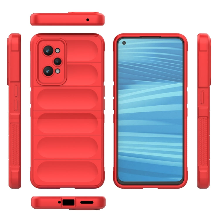 For Realme GT2 Magic Shield TPU + Flannel Phone Case(Dark Grey) - Realme Cases by PMC TechLife | Online Shopping South Africa | PMC TechLife | Buy Now Pay Later Mobicred