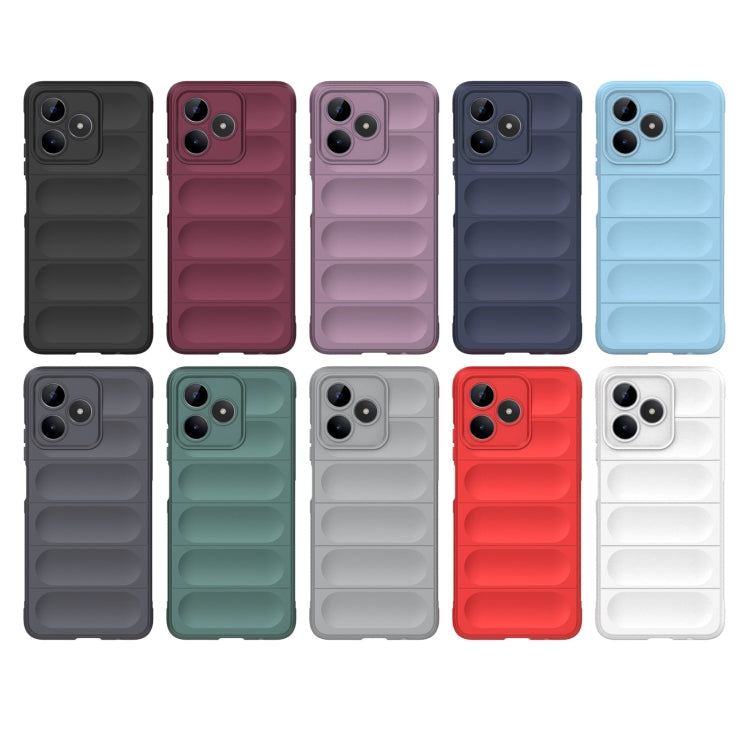 For Realme C53 4G Magic Shield TPU + Flannel Phone Case(White) - Realme Cases by PMC TechLife | Online Shopping South Africa | PMC TechLife | Buy Now Pay Later Mobicred