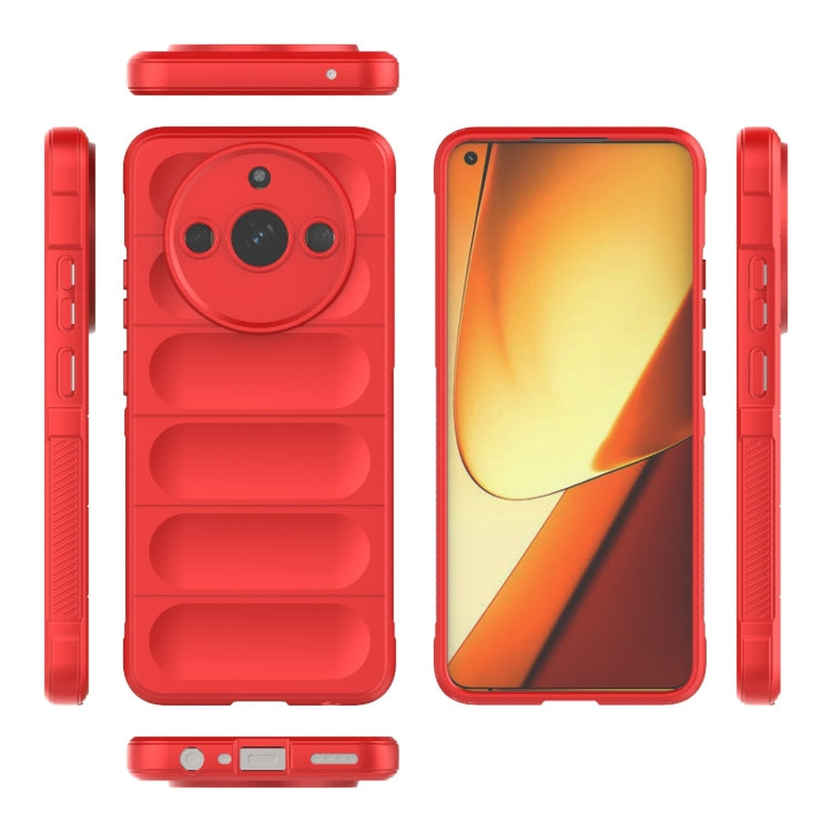 For Realme 11 5G Magic Shield TPU + Flannel Phone Case(Dark Grey) - Realme Cases by PMC TechLife | Online Shopping South Africa | PMC TechLife | Buy Now Pay Later Mobicred
