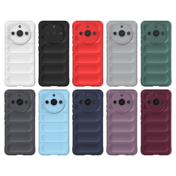 For Realme 11 5G Magic Shield TPU + Flannel Phone Case(Light Blue) - Realme Cases by PMC TechLife | Online Shopping South Africa | PMC TechLife | Buy Now Pay Later Mobicred