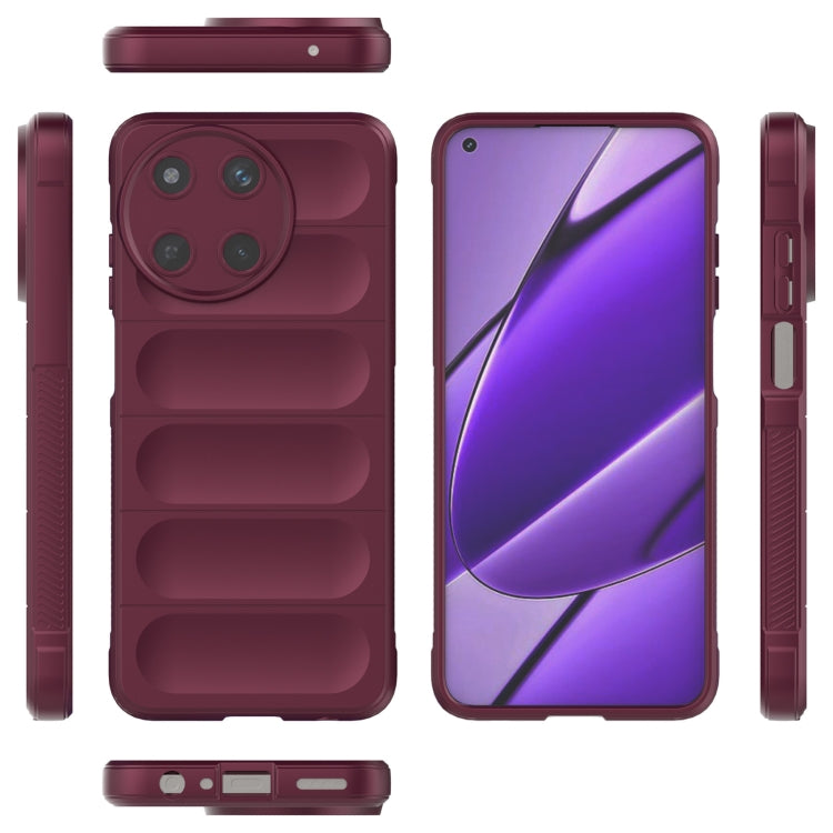 For Realme 11 4G Global Magic Shield TPU + Flannel Phone Case(Dark Green) - Realme Cases by PMC TechLife | Online Shopping South Africa | PMC TechLife | Buy Now Pay Later Mobicred