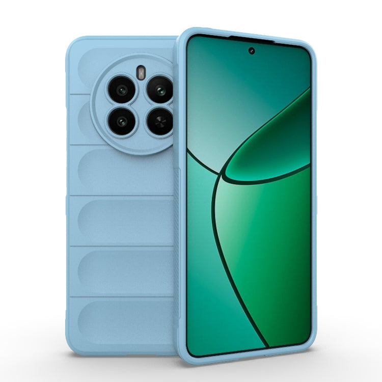 For Realme 12+ 5G Global Magic Shield TPU + Flannel Phone Case(Light Blue) - Realme Cases by PMC TechLife | Online Shopping South Africa | PMC TechLife | Buy Now Pay Later Mobicred
