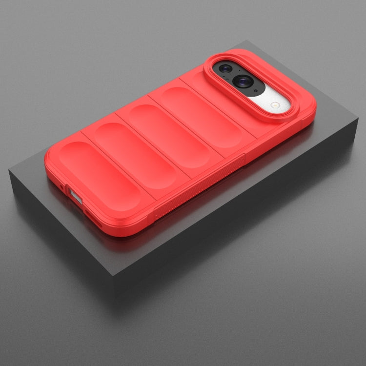 For Google Pixel 9 5G Global Magic Shield TPU + Flannel Phone Case(Red) - Google Cases by PMC TechLife | Online Shopping South Africa | PMC TechLife | Buy Now Pay Later Mobicred