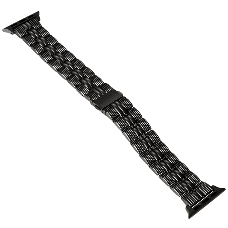 3-Beads Stripe Metal Watch Band For Apple Watch 9 45mm(Black) - free shipping - PMc TechLife - Order now!