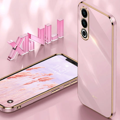 For Meizu 20 5G XINLI Straight Edge 6D Electroplate TPU Phone Case(Pink) - Meizu by XINLI | Online Shopping South Africa | PMC Jewellery | Buy Now Pay Later Mobicred