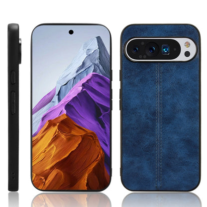 For Google Pixel 9 Sewing Cow Pattern Skin PC + PU + TPU Phone Case(Blue) - Google Cases by PMC Jewellery | Online Shopping South Africa | PMC Jewellery | Buy Now Pay Later Mobicred