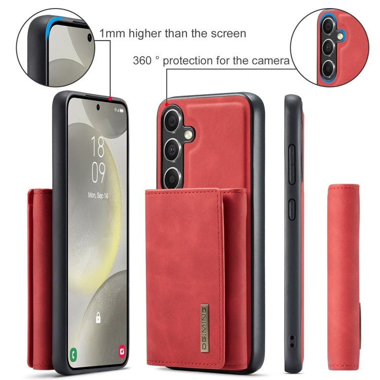 For Samsung Galaxy S24 5G DG.MING M1 Series 3-Fold Multi Card Wallet + Magnetic Phone Case(Red) - Galaxy S24 5G Cases by DG.MING | Online Shopping South Africa | PMC Jewellery | Buy Now Pay Later Mobicred