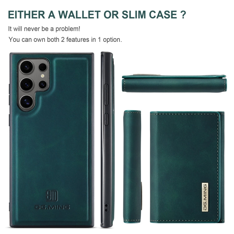 For Samsung Galaxy S24 Ultra 5G DG.MING M1 Series 3-Fold Multi Card Wallet + Magnetic Phone Case(Green) - Galaxy S24 Ultra 5G Cases by DG.MING | Online Shopping South Africa | PMC Jewellery | Buy Now Pay Later Mobicred