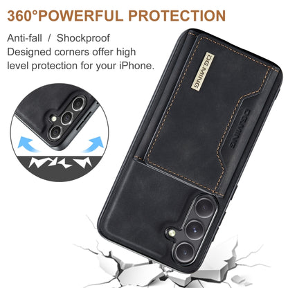 For Samsung Galaxy S24+ 5G DG.MING M2 Series 3-Fold Multi Card Bag + Magnetic Phone Case(Black) - Galaxy S24+ 5G Cases by DG.MING | Online Shopping South Africa | PMC Jewellery | Buy Now Pay Later Mobicred