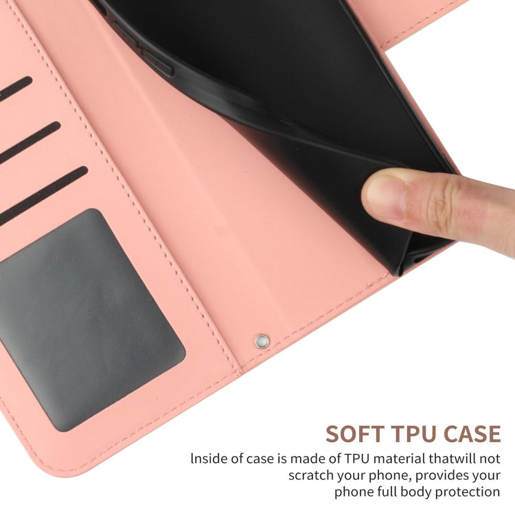 For Xiaomi 13T / 13T Pro Skin Feel Sun Flower Embossed Flip Leather Phone Case with Lanyard(Pink) - Xiaomi Cases by PMC Jewellery | Online Shopping South Africa | PMC Jewellery | Buy Now Pay Later Mobicred