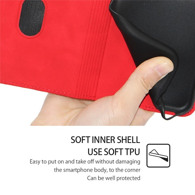 For Xiaomi Redmi 13C Skin Feel Magnetic Leather Phone Case(Red) - Xiaomi Cases by PMC TechLife | Online Shopping South Africa | PMC TechLife | Buy Now Pay Later Mobicred