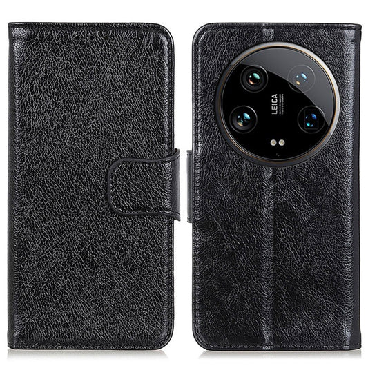 For Xiaomi 14 Ultra Nappa Texture Horizontal Flip Leather Phone Case(Black) - 14 Ultra Cases by PMC Jewellery | Online Shopping South Africa | PMC Jewellery | Buy Now Pay Later Mobicred