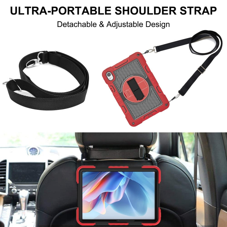 For Huawei MatePad 11.5 2023 360 Degree Rotation PC Contrast Silicone Tablet Case(Red + Black) - Huawei by PMC TechLife | Online Shopping South Africa | PMC TechLife | Buy Now Pay Later Mobicred