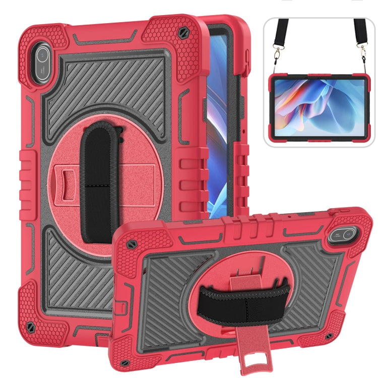 For Huawei MatePad SE 11 360 Degree Rotation PC Contrast Silicone Tablet Case(Red + Black) - Huawei by PMC TechLife | Online Shopping South Africa | PMC TechLife | Buy Now Pay Later Mobicred