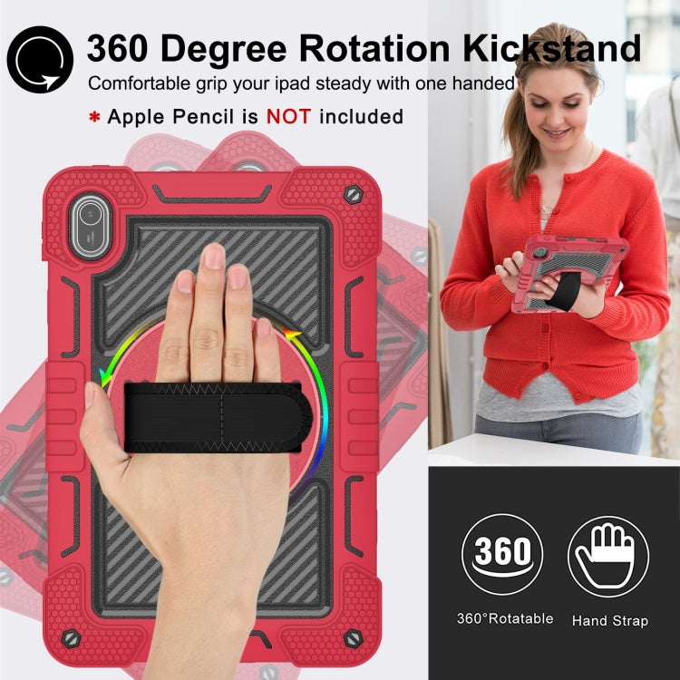 For Huawei MatePad SE 11 360 Degree Rotation PC Contrast Silicone Tablet Case(Red + Black) - Huawei by PMC TechLife | Online Shopping South Africa | PMC TechLife | Buy Now Pay Later Mobicred