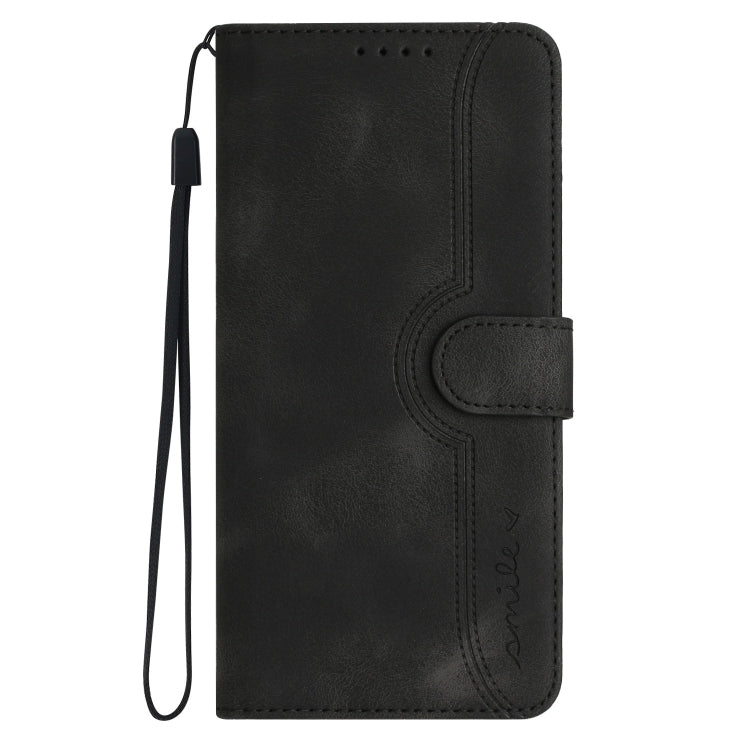 For Xiaomi Redmi K70E Heart Pattern Skin Feel Leather Phone Case(Black) - K70E Cases by PMC TechLife | Online Shopping South Africa | PMC TechLife | Buy Now Pay Later Mobicred