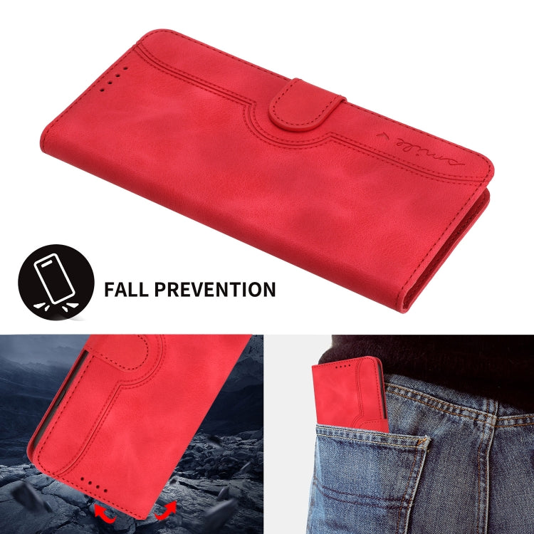 For Xiaomi Redmi A3 Heart Pattern Skin Feel Leather Phone Case(Red) - Xiaomi Cases by PMC TechLife | Online Shopping South Africa | PMC TechLife | Buy Now Pay Later Mobicred