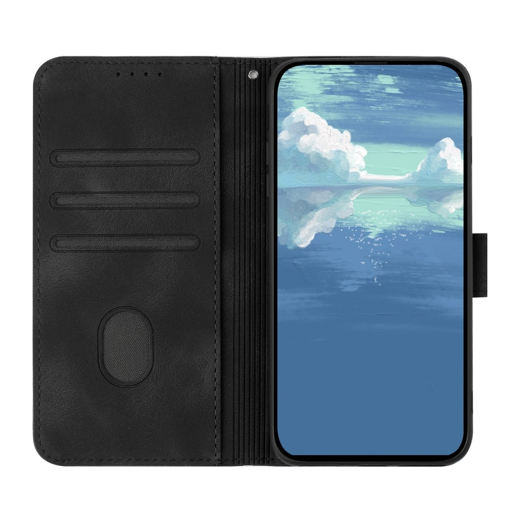 For Google Pixel 9 Pro Line Pattern Skin Feel Leather Phone Case(Black) - Google Cases by PMC Jewellery | Online Shopping South Africa | PMC Jewellery | Buy Now Pay Later Mobicred