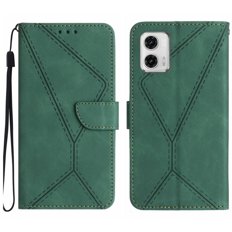For Motorola Moto G 5G 2023 Stitching Embossed Leather Phone Case(Green) - free shipping - PMC TechLife - Order now!