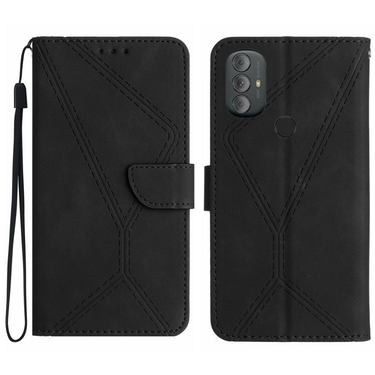For Motorola Moto G Power 2022 Stitching Embossed Leather Phone Case(Black) - free shipping - PMC TechLife - Order now!