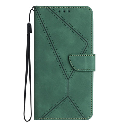 For Motorola Moto G04 / G24 Stitching Embossed Leather Phone Case(Green) - Motorola Cases by PMC Jewellery | Online Shopping South Africa | PMC Jewellery | Buy Now Pay Later Mobicred