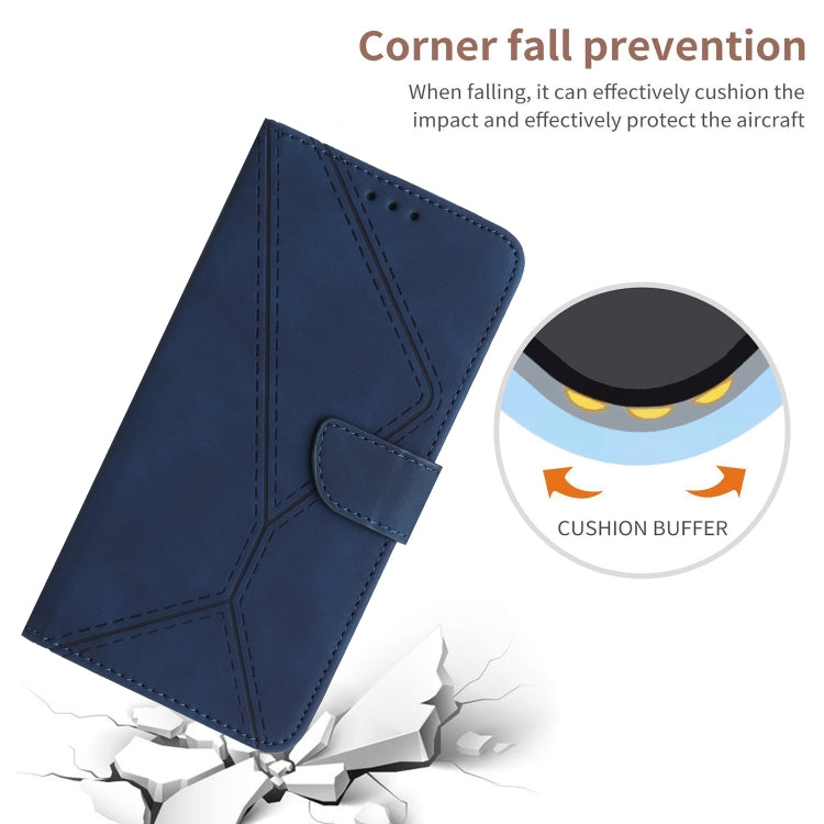 For Motorola Moto G04 / G24 Stitching Embossed Leather Phone Case(Blue) - Motorola Cases by PMC TechLife | Online Shopping South Africa | PMC TechLife | Buy Now Pay Later Mobicred