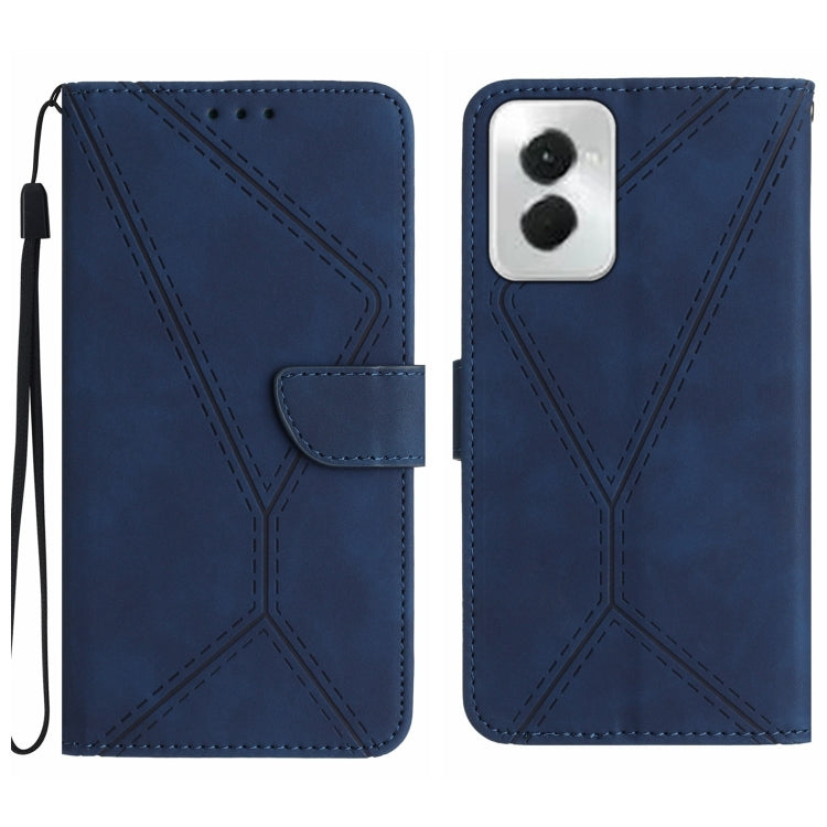 For Motorola Moto G Power 5G 2024 Stitching Embossed Leather Phone Case(Blue) - free shipping - PMC TechLife - Order now!