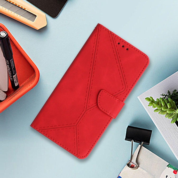 For Motorola Moto G Stylus 5G 2024 Stitching Embossed Leather Phone Case(Red) - Motorola Cases by PMC TechLife | Online Shopping South Africa | PMC TechLife | Buy Now Pay Later Mobicred