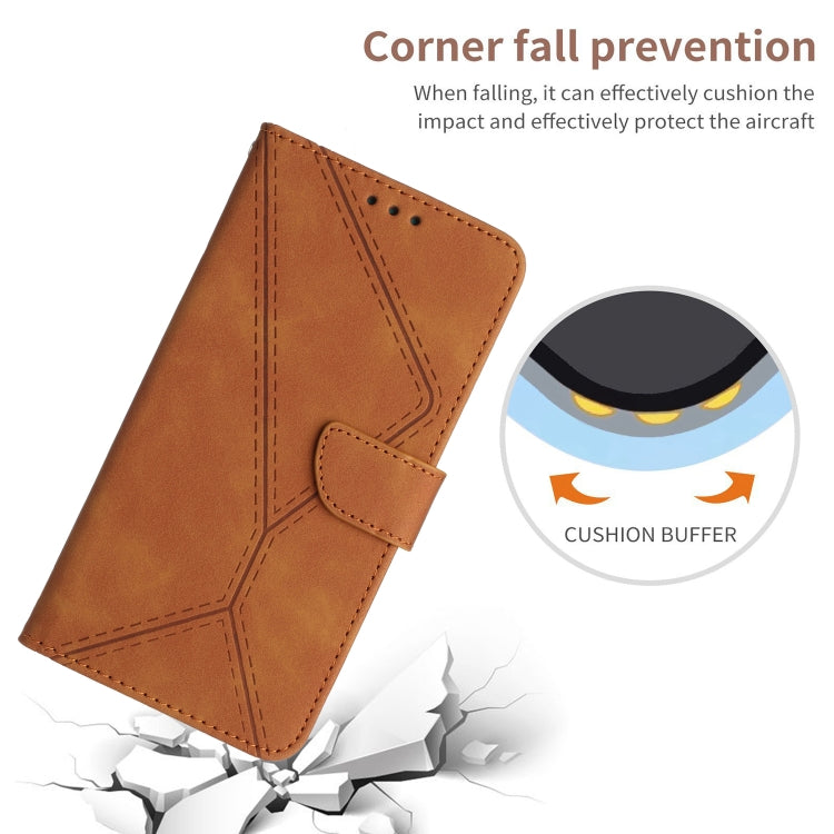 For Motorola Moto G75 5G Stitching Embossed Leather Phone Case(Brown) - free shipping - PMC TechLife - Order now!