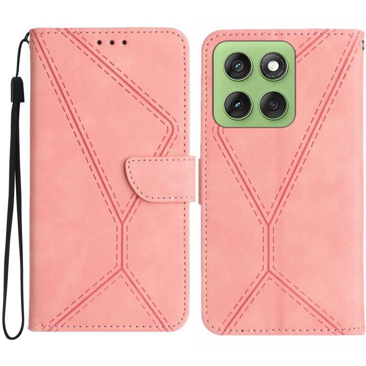 For Motorola Edge 60 5G Stitching Embossed Leather Phone Case(Pink) - free shipping - PMC TechLife - Order now!