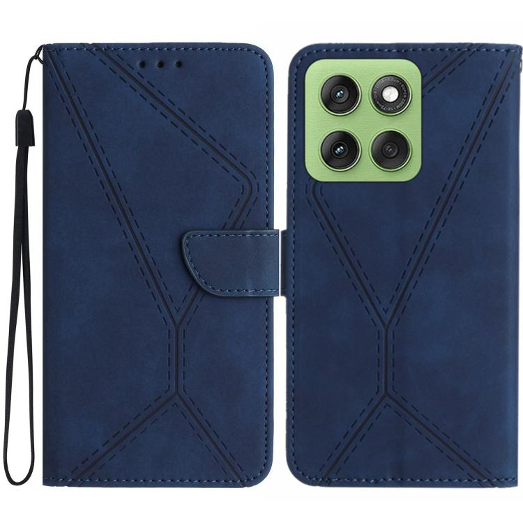 For Motorola Edge 60 Pro Stitching Embossed Leather Phone Case(Blue) - free shipping - PMC TechLife - Order now!