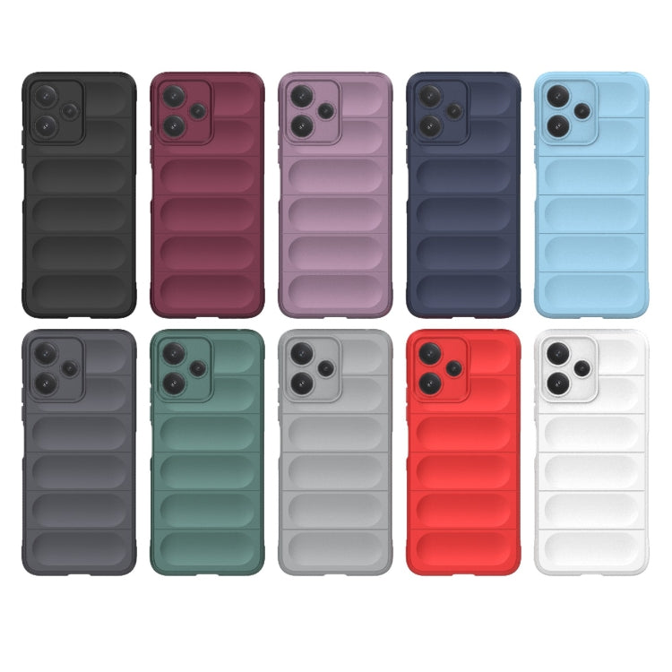 For Xiaomi Redmi 12 5G Magic Shield TPU + Flannel Phone Case(Grey) - Xiaomi Cases by PMC TechLife | Online Shopping South Africa | PMC TechLife | Buy Now Pay Later Mobicred