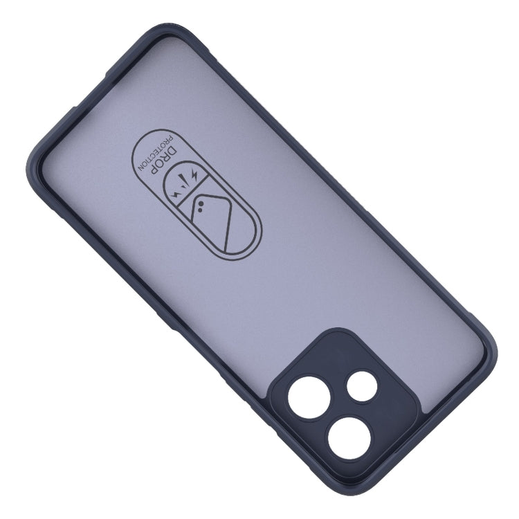 For Xiaomi Redmi 12 5G Magic Shield TPU + Flannel Phone Case(Grey) - Xiaomi Cases by PMC TechLife | Online Shopping South Africa | PMC TechLife | Buy Now Pay Later Mobicred