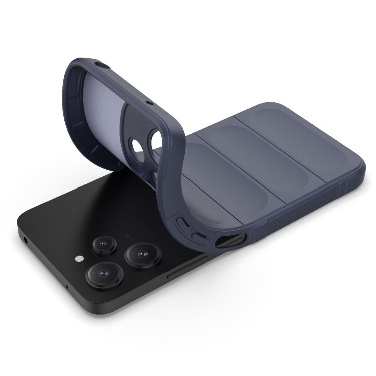 For Xiaomi Redmi 12 5G Magic Shield TPU + Flannel Phone Case(Dark Blue) - Xiaomi Cases by PMC TechLife | Online Shopping South Africa | PMC TechLife | Buy Now Pay Later Mobicred
