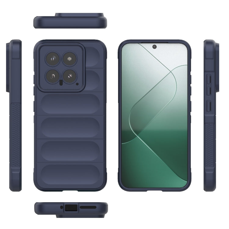 For Xiaomi 14 5G Magic Shield TPU + Flannel Phone Case(Dark Blue) - 14 Cases by PMC Jewellery | Online Shopping South Africa | PMC Jewellery | Buy Now Pay Later Mobicred