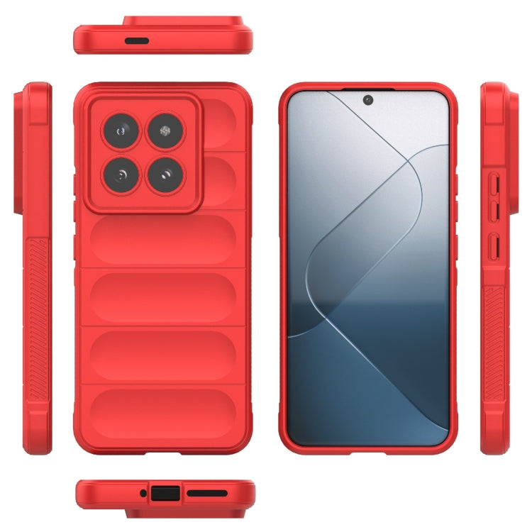 For Xiaomi 14 Pro 5G Magic Shield TPU + Flannel Phone Case(Red) - 14 Pro Cases by PMC Jewellery | Online Shopping South Africa | PMC Jewellery | Buy Now Pay Later Mobicred