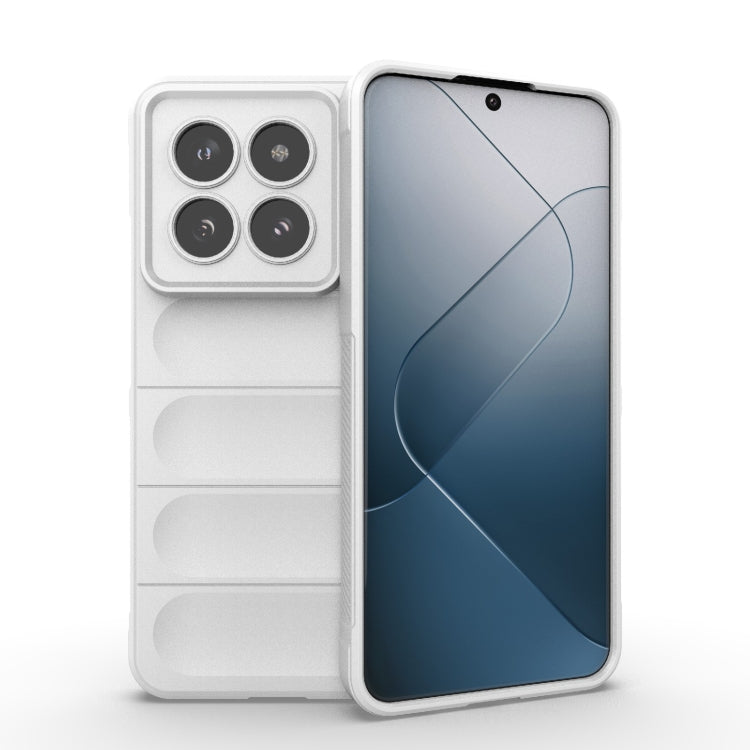 For Xiaomi 14 Pro 5G Magic Shield TPU + Flannel Phone Case(White) - 14 Pro Cases by PMC TechLife | Online Shopping South Africa | PMC TechLife | Buy Now Pay Later Mobicred