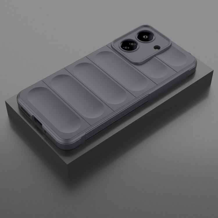For Xiaomi Redmi 13C 4G Global Magic Shield TPU + Flannel Phone Case(Dark Grey) - 13C Cases by PMC TechLife | Online Shopping South Africa | PMC TechLife | Buy Now Pay Later Mobicred