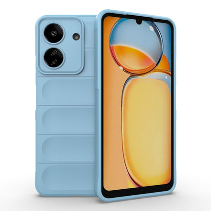 For Xiaomi Redmi 13C 4G Global Magic Shield TPU + Flannel Phone Case(Light Blue) - 13C Cases by PMC Jewellery | Online Shopping South Africa | PMC Jewellery | Buy Now Pay Later Mobicred