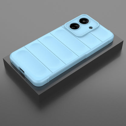 For Xiaomi Redmi 13C 4G Global Magic Shield TPU + Flannel Phone Case(Light Blue) - 13C Cases by PMC Jewellery | Online Shopping South Africa | PMC Jewellery | Buy Now Pay Later Mobicred