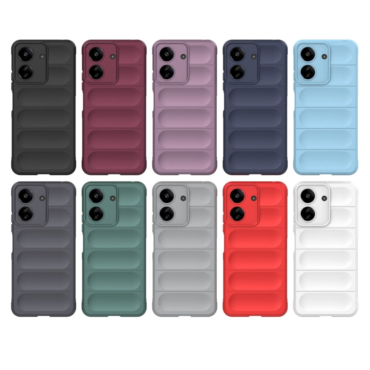 For Xiaomi Redmi 13C 4G Global Magic Shield TPU + Flannel Phone Case(Wine Red) - free shipping - PMC TechLife - Order now!