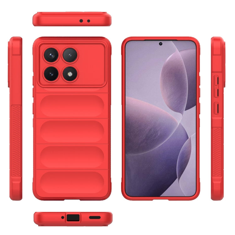 For Xiaomi Redmi K70 / K70 Pro 5G Magic Shield TPU + Flannel Phone Case(Red) - K70 Pro Cases by PMC TechLife | Online Shopping South Africa | PMC TechLife | Buy Now Pay Later Mobicred