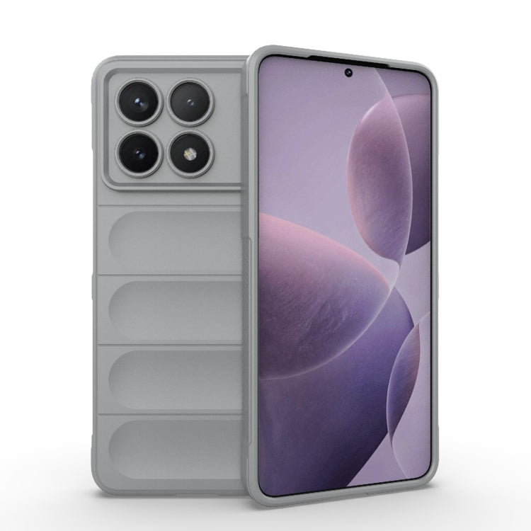 For Xiaomi Redmi K70 / K70 Pro 5G Magic Shield TPU + Flannel Phone Case(Grey) - K70 Pro Cases by PMC Jewellery | Online Shopping South Africa | PMC Jewellery | Buy Now Pay Later Mobicred