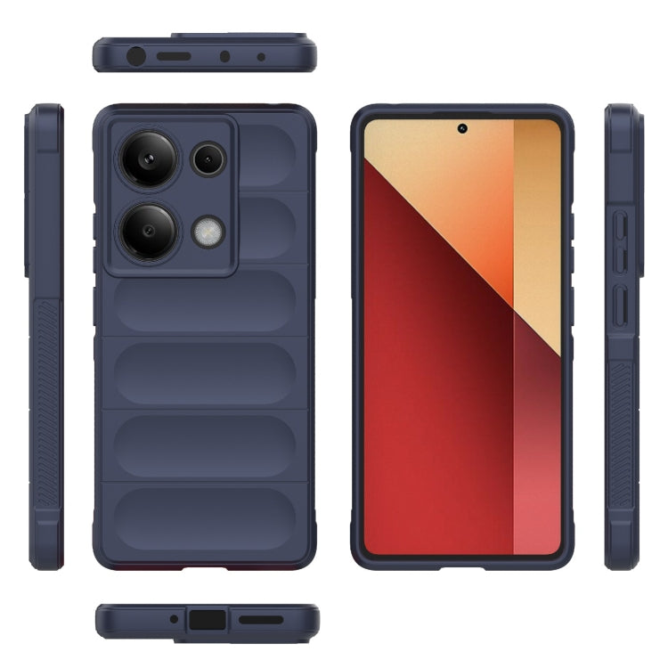 For Xiaomi Redmi Note 13 Pro 4G Global Magic Shield TPU + Flannel Phone Case(Dark Blue) - Note 13 Pro Cases by PMC Jewellery | Online Shopping South Africa | PMC Jewellery | Buy Now Pay Later Mobicred