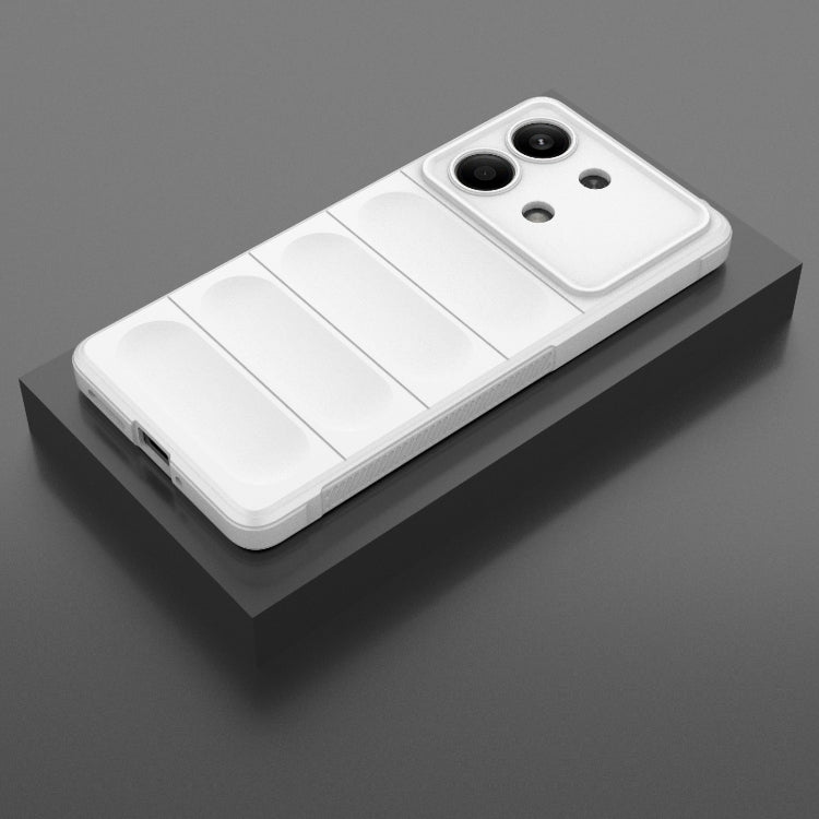 For Xiaomi Redmi Note 13R Pro 5G Magic Shield TPU + Flannel Phone Case(White) - Xiaomi Cases by PMC TechLife | Online Shopping South Africa | PMC TechLife | Buy Now Pay Later Mobicred