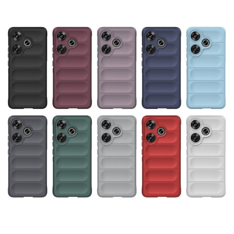 For Xiaomi Redmi Turbo 3 5G Magic Shield TPU + Flannel Phone Case(Red) - Xiaomi Cases by PMC TechLife | Online Shopping South Africa | PMC TechLife | Buy Now Pay Later Mobicred