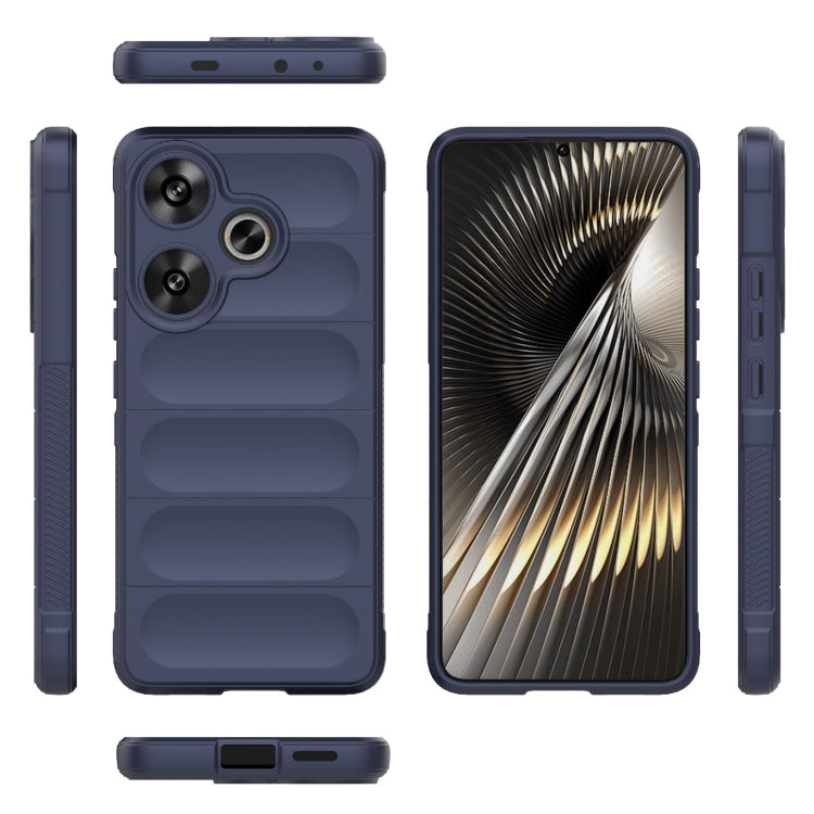 For Xiaomi Redmi Turbo 3 5G Magic Shield TPU + Flannel Phone Case(Dark Blue) - Xiaomi Cases by PMC TechLife | Online Shopping South Africa | PMC TechLife | Buy Now Pay Later Mobicred