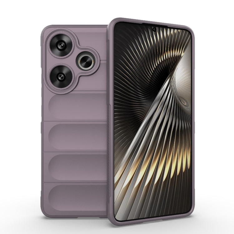 For Xiaomi Redmi Turbo 3 5G Magic Shield TPU + Flannel Phone Case(Purple) - Xiaomi Cases by PMC Jewellery | Online Shopping South Africa | PMC Jewellery | Buy Now Pay Later Mobicred